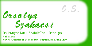 orsolya szakacsi business card